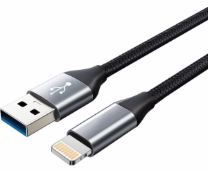 Montis USB-A - Lightning kabel 2 m černý (MT047)