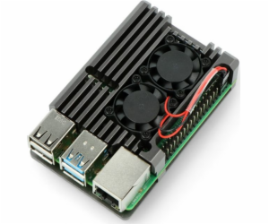 JustPi Case se dvěma ventilátory Raspberry Pi 4B (DNG-16012)