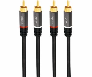 LogiLink RCA (Cinch) x2 - RCA (Cinch) x2 kabel 10m černý ...