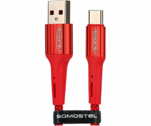 Somostel USB-A USB kabel – 1 m červený (25696)