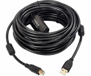 USB MicroConnect USB-A - USB-B kabel 15 m černý (USBAB15B...