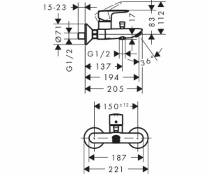 Koupelnová baterie Hansgrohe MySport 71242000