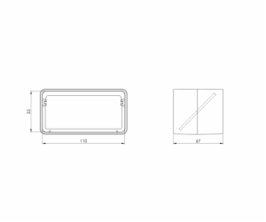 Ventilační spojka EUROPLAST KV, 110 x 55 mm