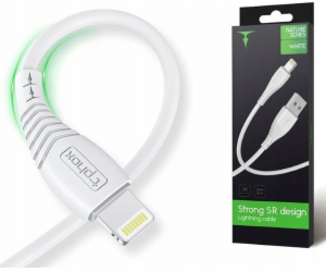 T-Phox USB kabel T-PHOX NATURE LIGHTNING WHITE KABEL 1,2M 3A