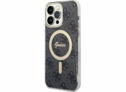 Guess 4G IML MagSafe Zadní Kryt pro iPhone 14 Pro Max Black