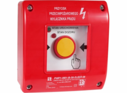 Spamel Ruční protipožární spínač PWP1 (1NO a 1NC) s certifikátem CNBOP - 2LED zelená/červená 24VDC