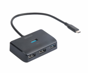 DELTACO USBC-HUB203, USB Type C Hub 4x USB A