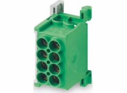 MOREK Rozvodný blok MAG25-2 zelená barva 4x25mm2 400V VDE MAG1250G32