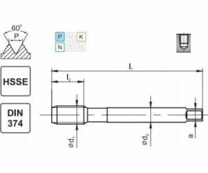 Fanar THREAD M 8x1 DIN-374C R40 (6H) HSSE 800