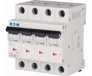 PL6-C25/4 MINIATURE CIRCUIT BREAKER C 25A 4P 4M 6KA