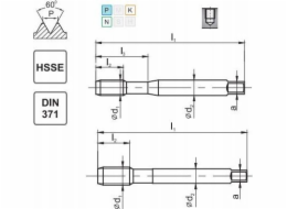 Fanar THREAD UNF 3/8-24 DIN-371C R40 (2B) HSSE 800