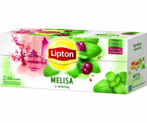 Lipton LIPTON čaj, 20 sáčků, bylinný s meduňkou a třešní