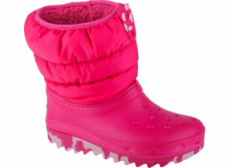 Crocs Crocs Classic Neo Puff Boot Dětské 207684-6X0 Růžové 34/35