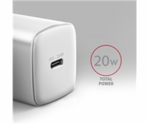 AXAGON ACU-PD20W, nabíječka do sítě 20W, 1x port USB-C, P...