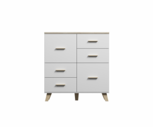 Cama Sideboard LOTTA 110 2D4S bílá/dub sonoma