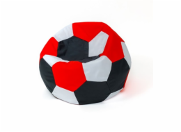 Sako bag pouffe míč bílo-černo-červený XXL 140 cm