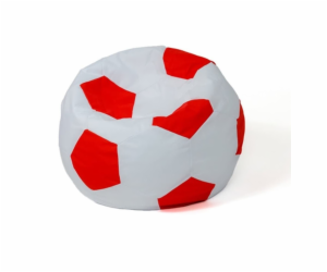 Sako taška pouf Ball bílo-červená L 80 cm