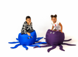 Octopus Sako taška pouffe fialová L 80 x 80 cm