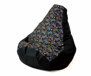 Sako bag taška pouffe Hruška black-pad player L 105 x 80 cm