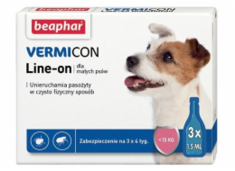 BEAPHAR VERMIcon Line-on Kapky proti blechám a klíšťatům pro psy S - 3 x 1,5 ml