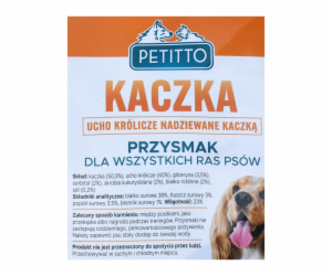 PETITTO Králičí ucho plněné kachnou - pamlsek pro psy - 5...