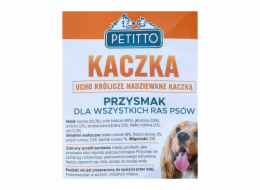 PETITTO Králičí ucho plněné kachnou - pamlsek pro psy - 500 g