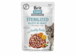 BRIT Care Cat Sterilized Rabbit Pouch - wet cat food - 85 g