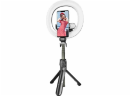 Selfie tyč/stativ Puluz se světelným kroužkem LED