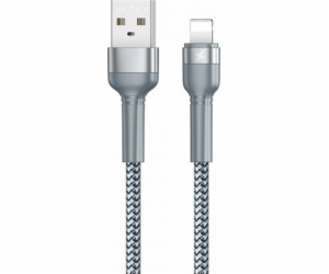 Kabel USB Lightning Remax Jany Alloy, 1 m, 2,4 A (stříbrný)