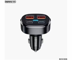 Nabíječka do auta 2x USB, 2x USB-C Remax RCC329, 75 W (če...