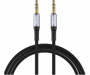 Kabel VFAN L11 mini jack 3,5 mm AUX, 1 m, pozlacený (šedý)