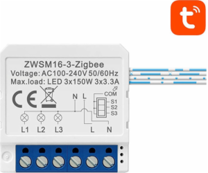 Chytrý spínací modul ZigBee Avatto ZWSM16-W3 TUYA