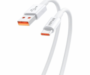 Kabel USB na USB-C VFAN X17, 6A, 1,2 m (bílý)