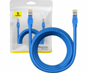 Kulatý kabel Baseus Ethernet RJ45, Cat.6, 5 m (modrý)