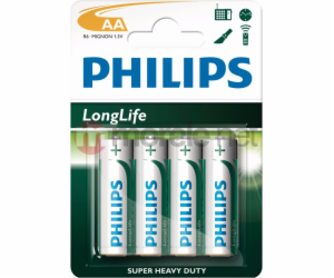 Baterie Philips LongLife AA / R6 4 ks.