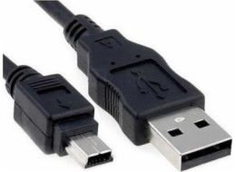 Akyga USB-A - miniUSB USB kabel 1,8 m černý (AK-USB-03)