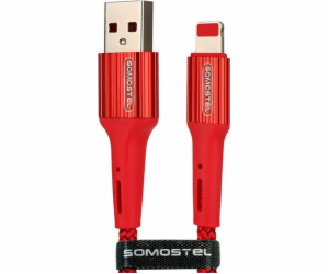 Somostel USB-A – Lightning kabel 1 m červený (25927)