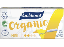 Vuokkoset , 100% BIO, Mini tampony, 16 kusů