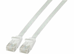 EFB RJ45 Flachpatchkabel U/UTP, Cat.6A, PVC, 0,25m, weiß