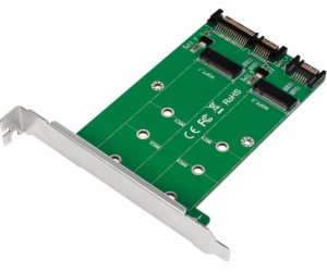 LogiLink SATA III adaptér pro 2 M.2 SATA SSD (PC0086)