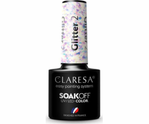 Claresa  Soak Off UV/LED Glitter hybridní lak 2 5g