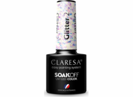 Claresa  Soak Off UV/LED Glitter hybridní lak 2 5g