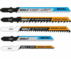 Dedra Pilové listy pro přímočarou pilu Dedra 08T001 5 ks.