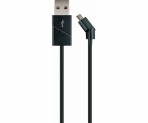 Schwaiger USB-A - microUSB USB kabel 1,2 m černý (LKW120M...