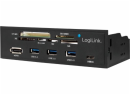 Přední panel LogiLink USB 3.0 + USB-C + eSATA + čtečka karet (UA0341)