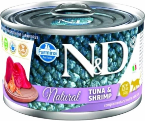 FARMINA N&D Cat Natural Tuna&Shrimp - vlhké krmivo pro ko...