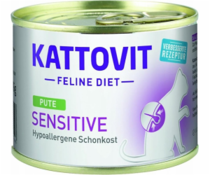 KATTOVIT Sensitive Turkey - mokré krmivo pro kočky - 185g