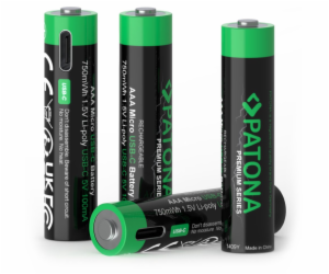 PATONA nabíjecí baterie AAA/LR03 Li-Pol 500mAh 1,5V s USB...