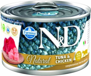 FARMINA N&D Cat Natural Tuna&Chicken - mokré krmivo pro k...