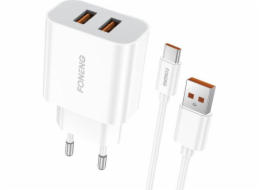 Rychlonabíječka Foneng 2x USB EU45 + kabel USB typu C